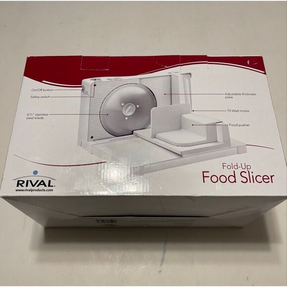 Rival Fold-Up Food Slicer Model 1042 WN 6.5" Stainless Steel Blade - Picture 4 of 4